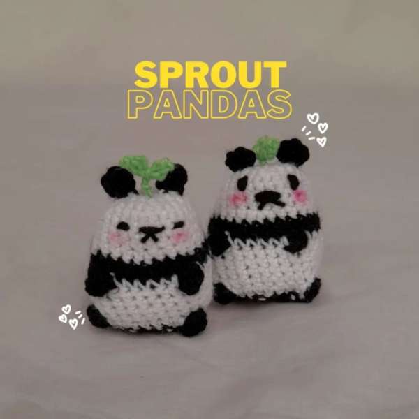 Crochet Panda With Sprout