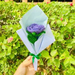 Crochet Purple Rose