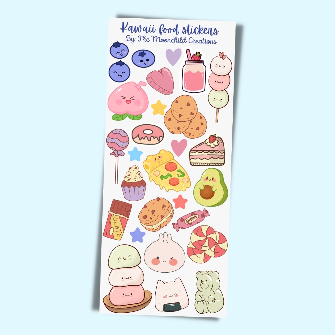 Buy Kawaii Food Sticker Sheet Online In Pakistan - PakistanCreates