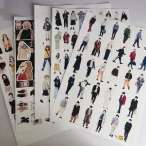Set of 5 Character Sticker Sheets
