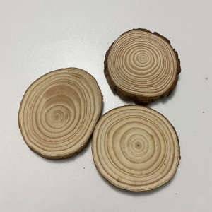 Set of 3 - 3.5 inches Wooden Log