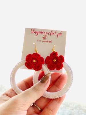 Crochet Flower Hoops