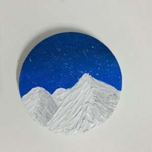 Textured art mountain canvas