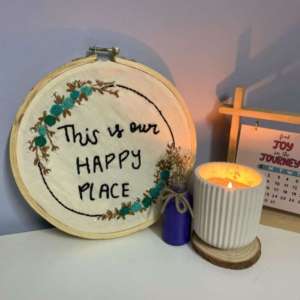 This is Our Happy Place Embroidery Hoop