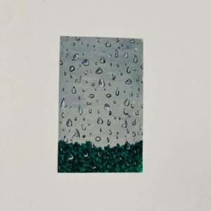 Grey Raindrops Sticker