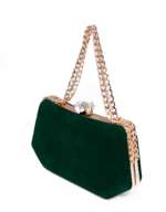 GREEN VELVET MIDNIGHT CLUTCH