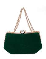 GREEN VELVET MIDNIGHT CLUTCH