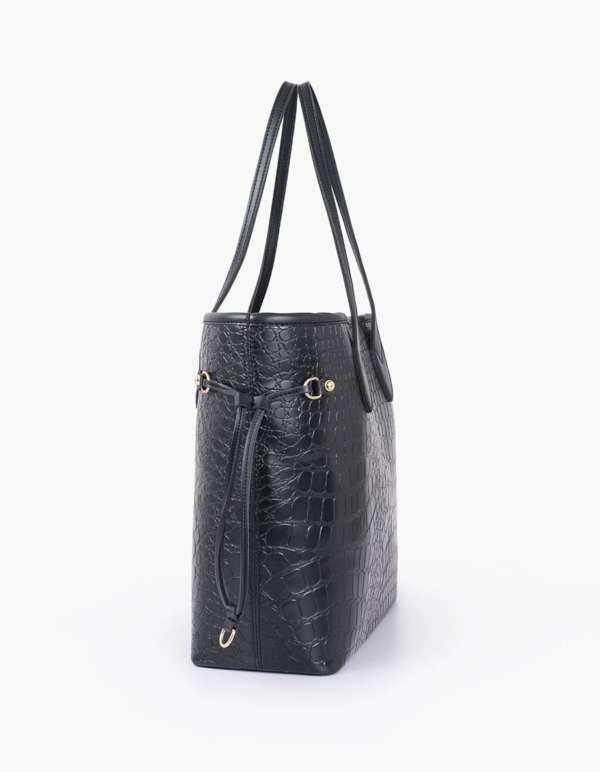 RangooN Bags Black Crocodile CarryAll Tote Bag