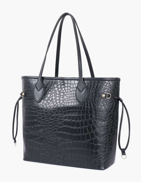 RangooN Bags Black Crocodile CarryAll Tote Bag