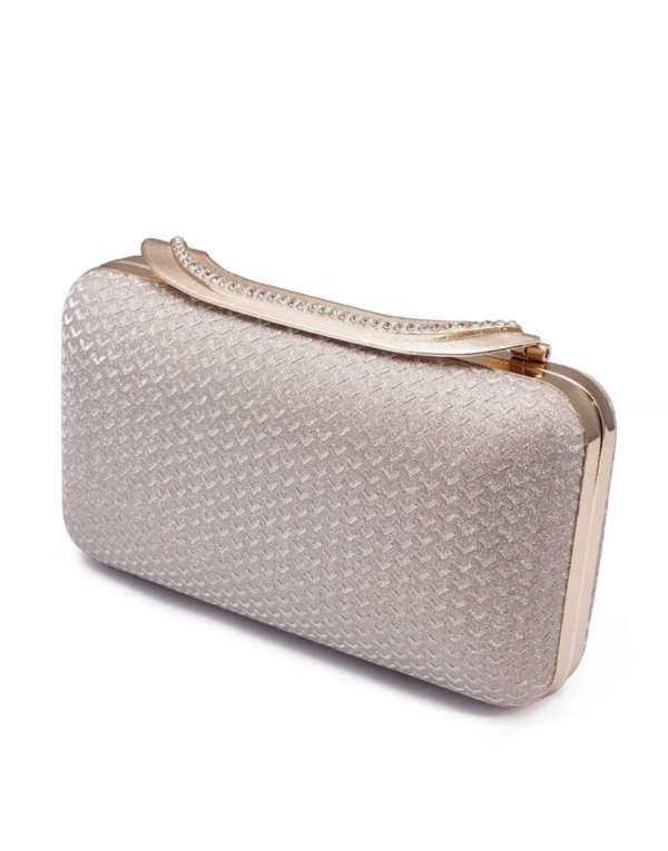 RangooN Dull Golden Aurora Shimmer Clutch