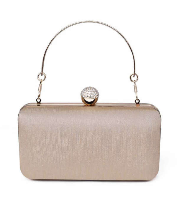 RangooN Dull Golden Textured Clutch