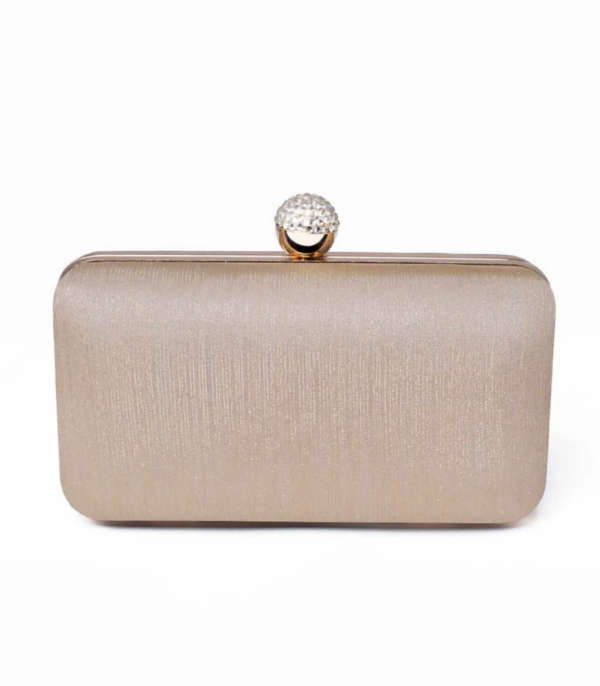 RangooN Dull Golden Textured Clutch